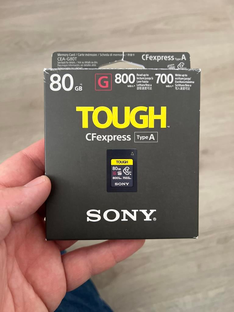 Sony CFexpress Type A TOUGH Geheugenkaart 80GB, Ophalen of Verzenden, Nieuw, Overige typen, 64 GB