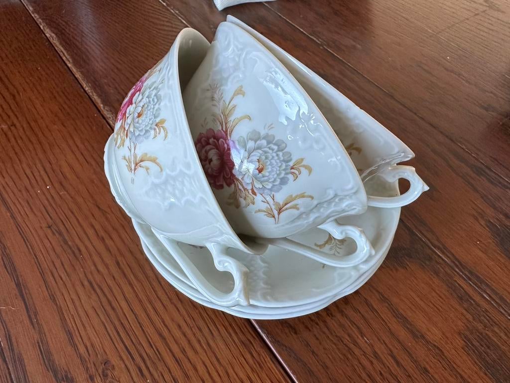 Vintage theekopjes met schoteltjes van Mosa Maastricht, Ophalen of Verzenden