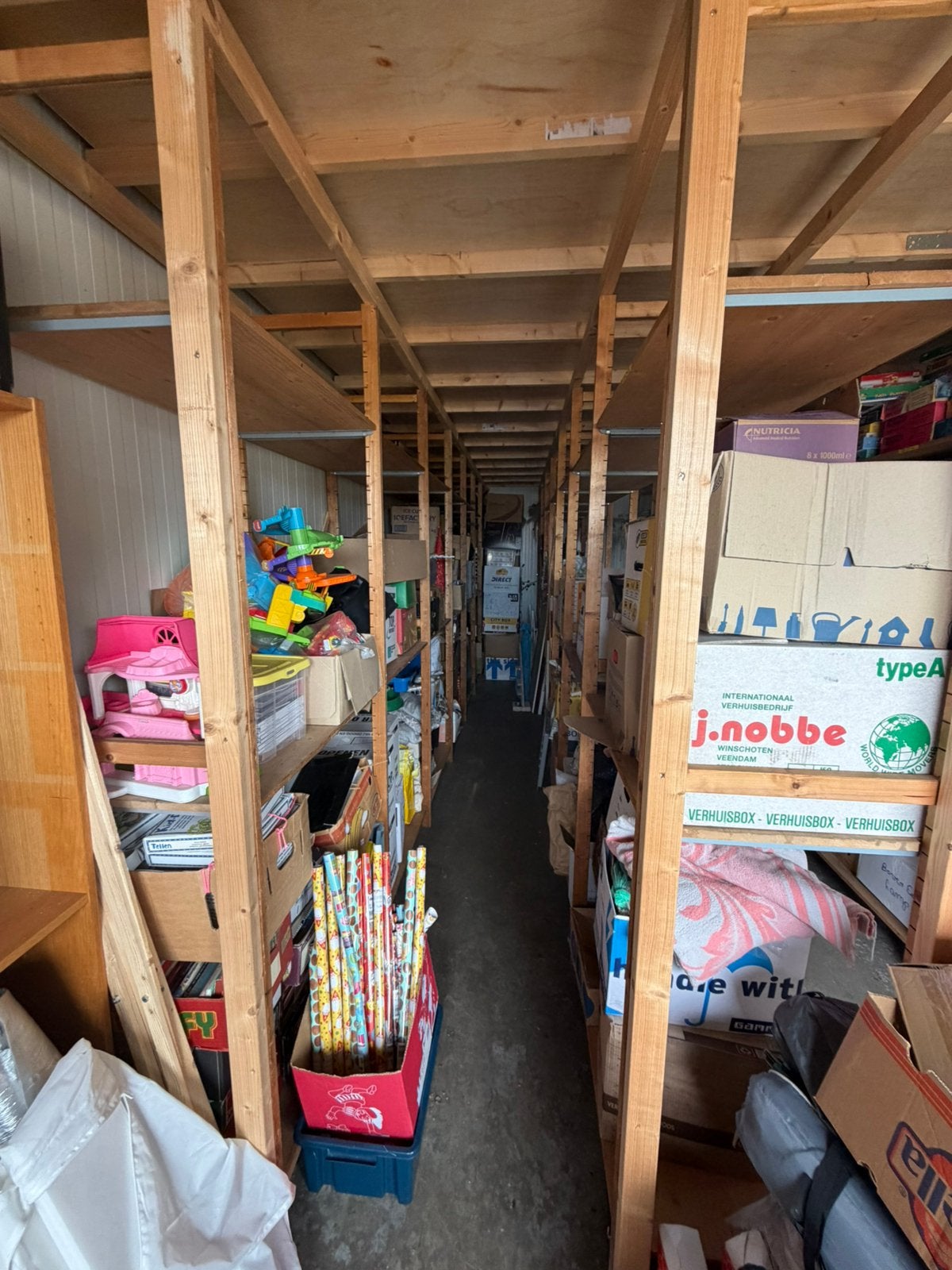 Titel: Complete loodsinhoud te koop –Alles in 1 partij 90 m2, Diversen, Ophalen, Gebruikt