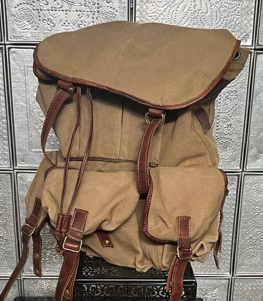 Vintage. Grote rugtas., Ophalen of Verzenden, Zo goed als nieuw, Overige merken, 30 tot 45 cm