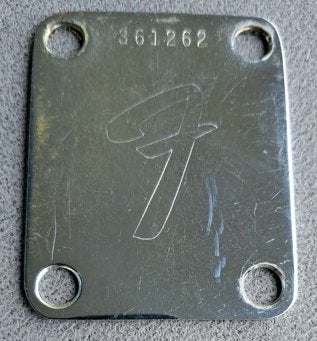 Fender neckplate 1972 origineel, Ophalen of Verzenden, Gebruikt, Elektrische gitaar