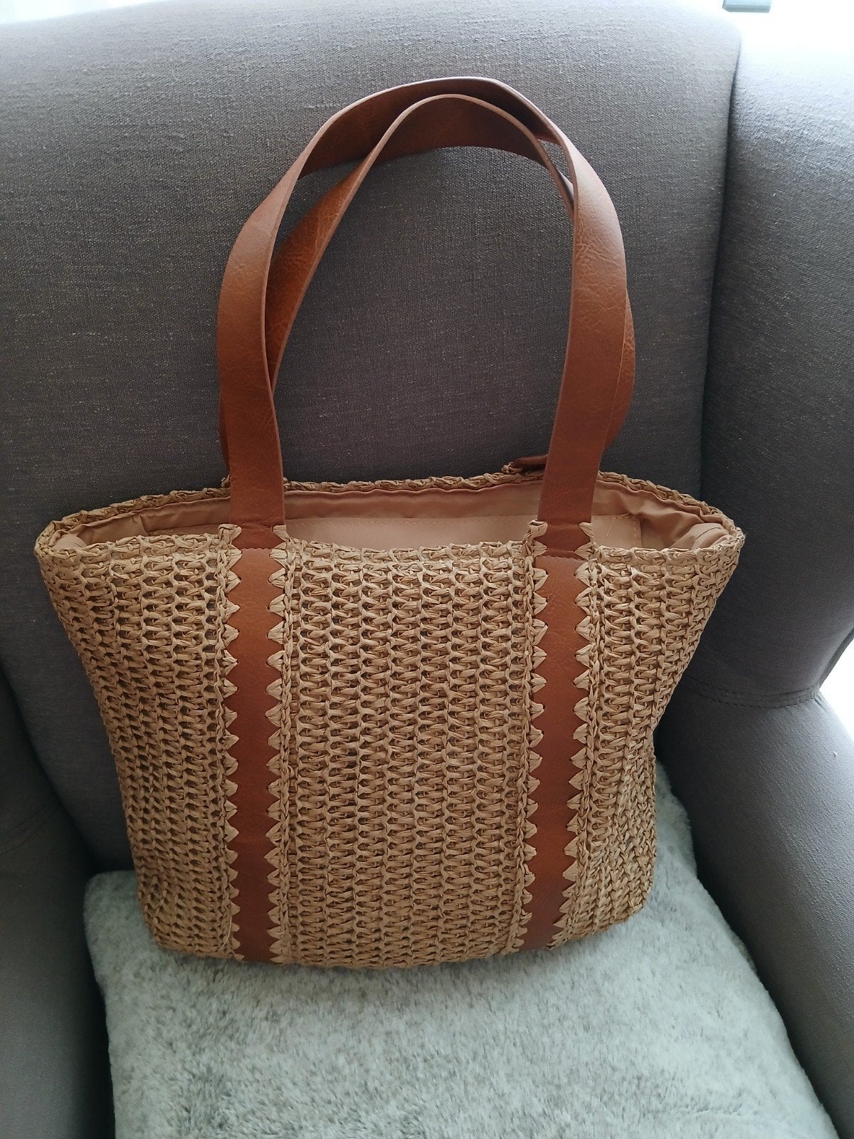 Rieten tas, Ophalen of Verzenden, Nieuw, Shopper