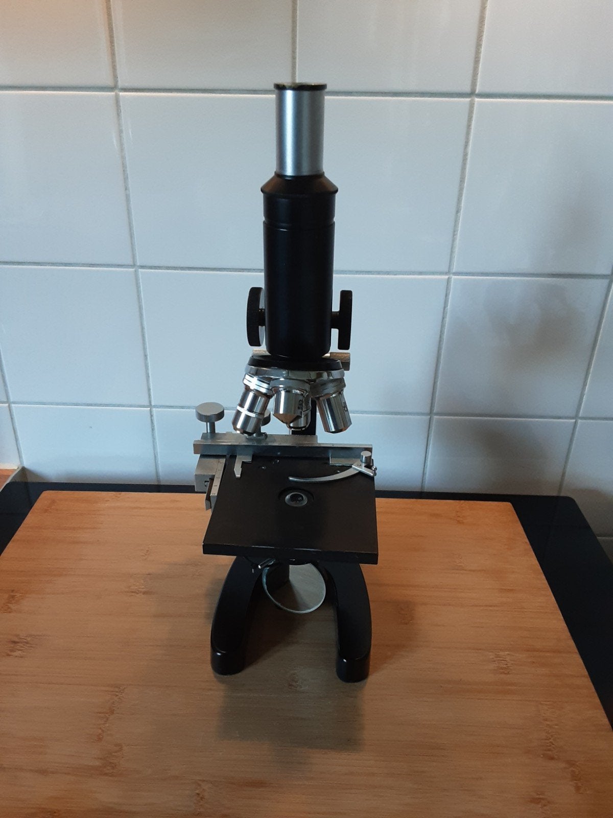 MICROSCOOP VINTAGE--MERK BECK KASSEL-NR.28371, Ophalen, Gebruikt, Minder dan 400x