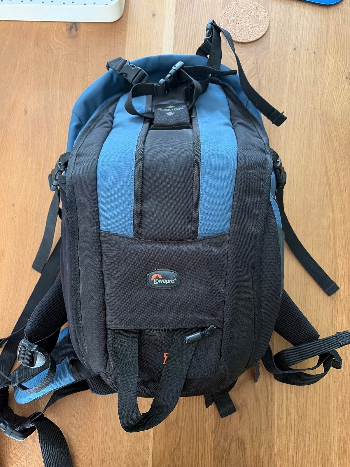 Lowepro Mini Trekker AW Cameratas Rugzak - Blauw/Zwart, Audio, Tv en Foto, Fotografie | Fototassen, Gevoerd, Ophalen of Verzenden