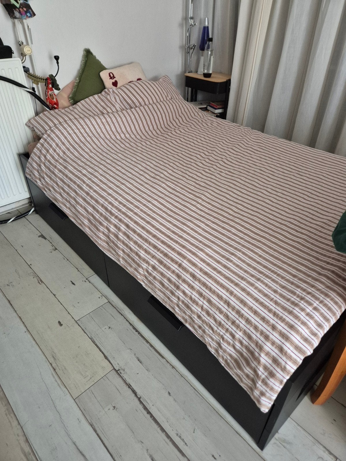 GRATIS! IKEA BRIMNES bed met lades 140x200 incl. lattenbodem, Ophalen, Gebruikt, Tweepersoons, 140 cm