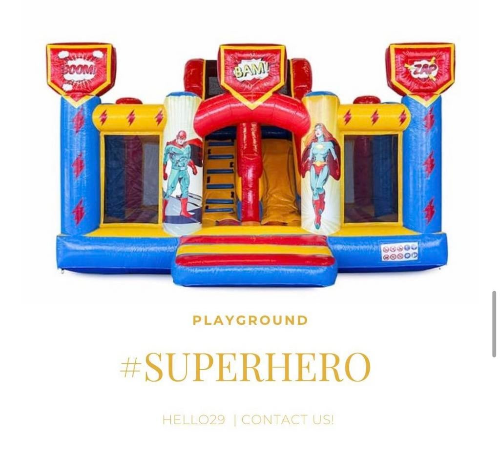SPRINGKUSSEN PLAYGROUND SUPERHERO TE HUUR/VERHUUR/HUREN!, Ophalen, Overige