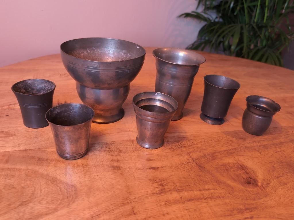 antieke tinnen kannen - Rio Zuiver Tin & Pako Tin, Antiek en Kunst, Antiek | Tin, Ophalen of Verzenden