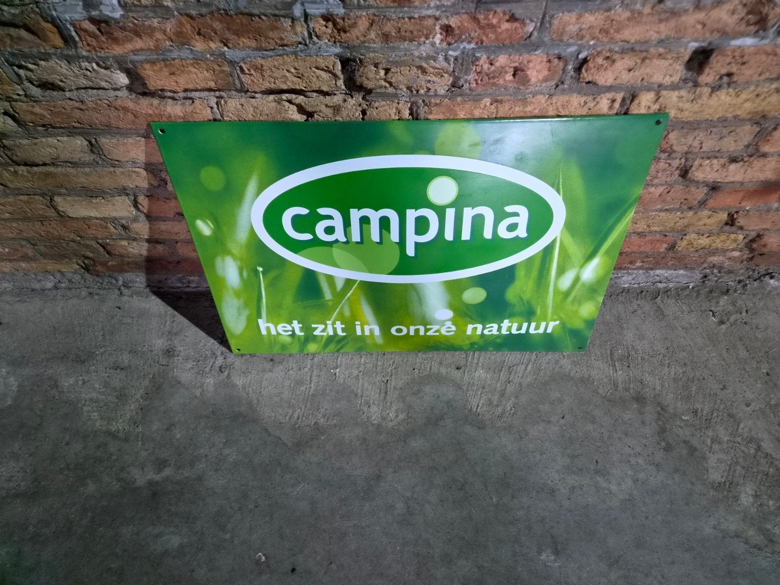 Campina emaile reclamebord - 'Het zit in onze natuur', Ophalen of Verzenden