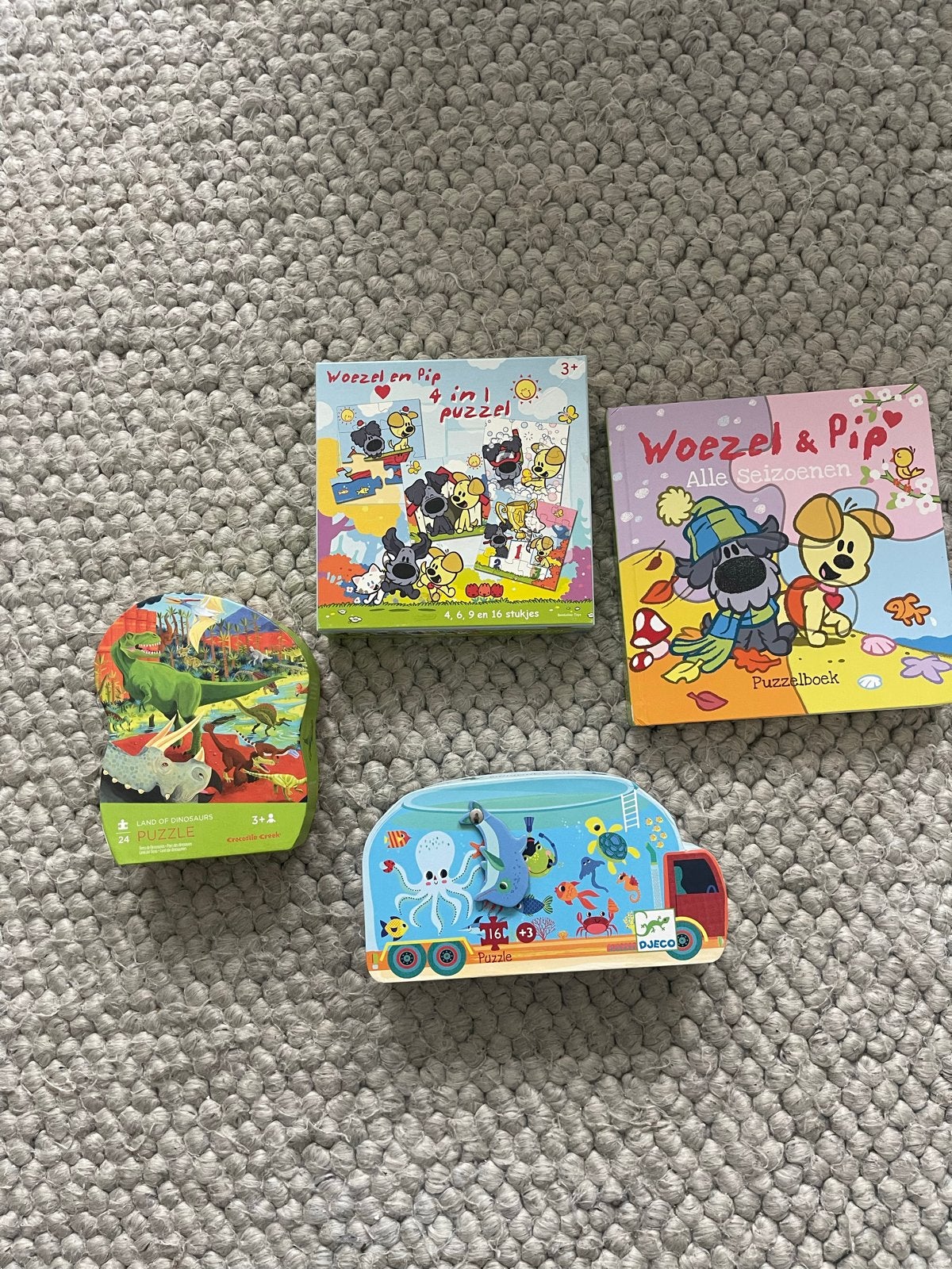 Leuke puzzelcollectie voor kinderen (4 stuks), Ophalen, 10 tot 50 stukjes, Gebruikt, 2 tot 4 jaar