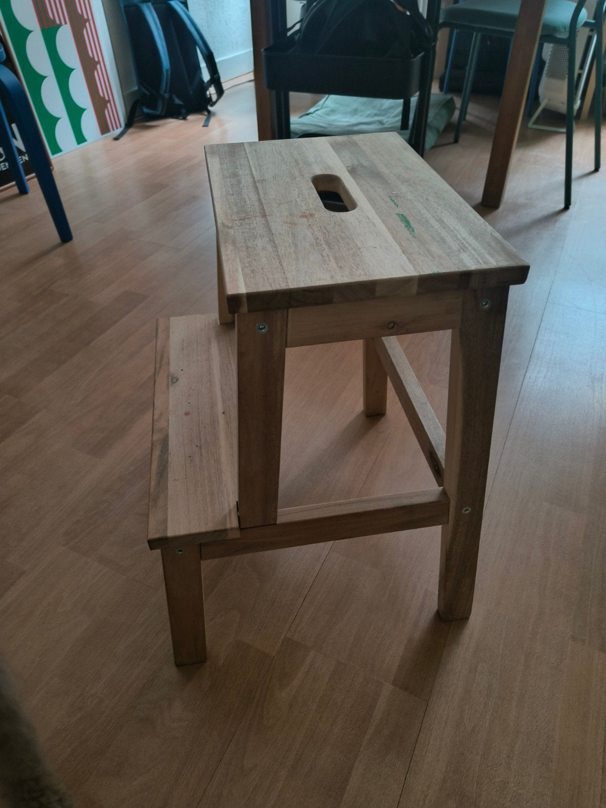 Houten opstapje / krukje - Ikea bekvam, Ophalen, Gebruikt, Hout