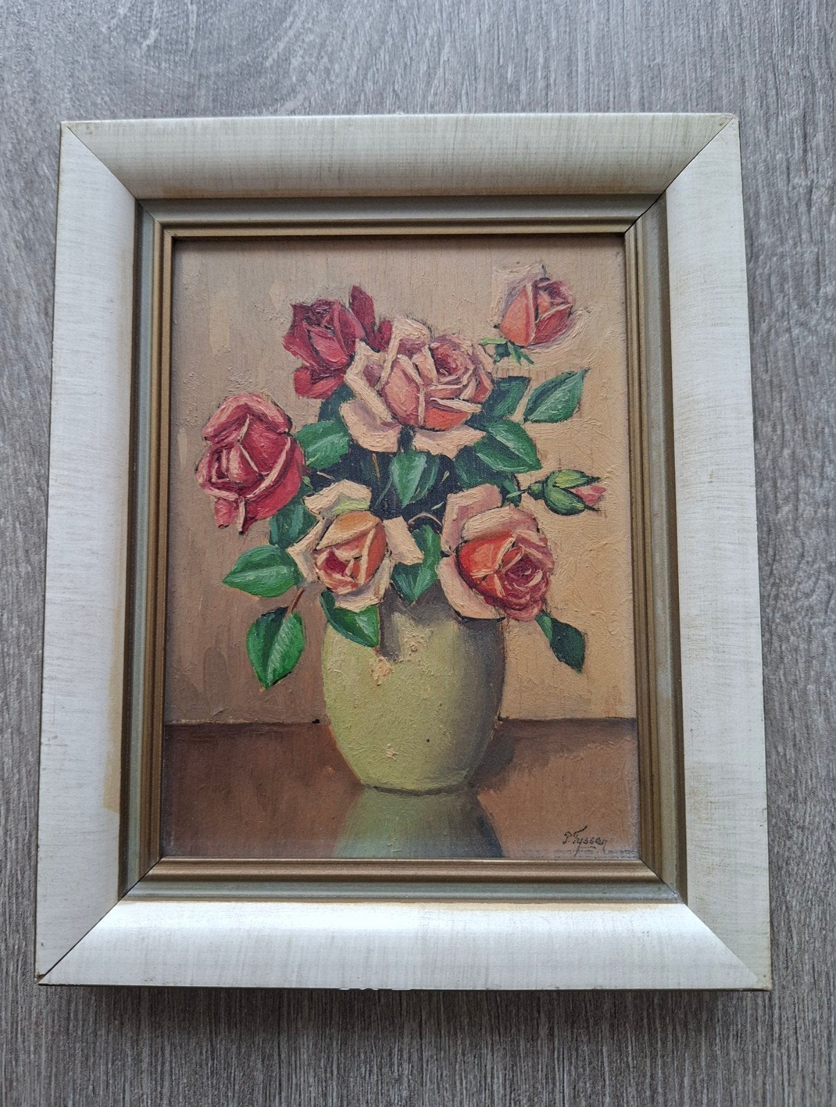 Bloemstilleven Huibert Schallenberg gesigneerd P. Tijssen, Ophalen of Verzenden