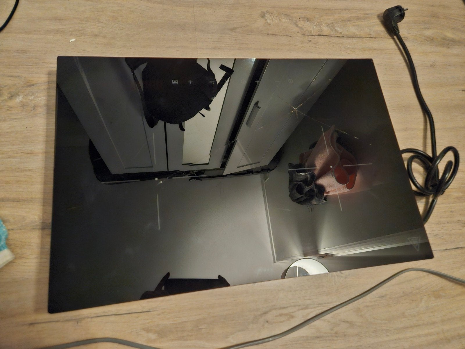 IKEA Lagan inductiekookplaat - glas gebroken, werkt nog, Gebruikt, 3 kookzones of minder, Ophalen of Verzenden, Inbouw