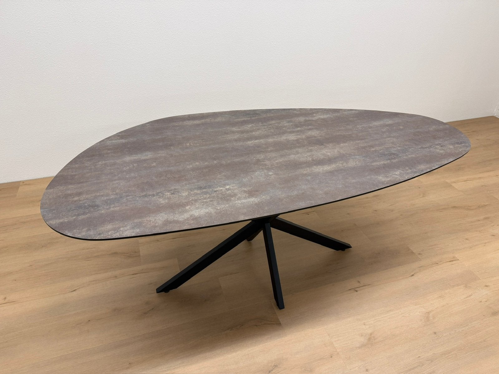 Organische eettafel 200x100 - Marmer HPL - Direct Leverbaar, Huis en Inrichting, 100 tot 150 cm, 200 cm of meer, Ophalen of Verzenden