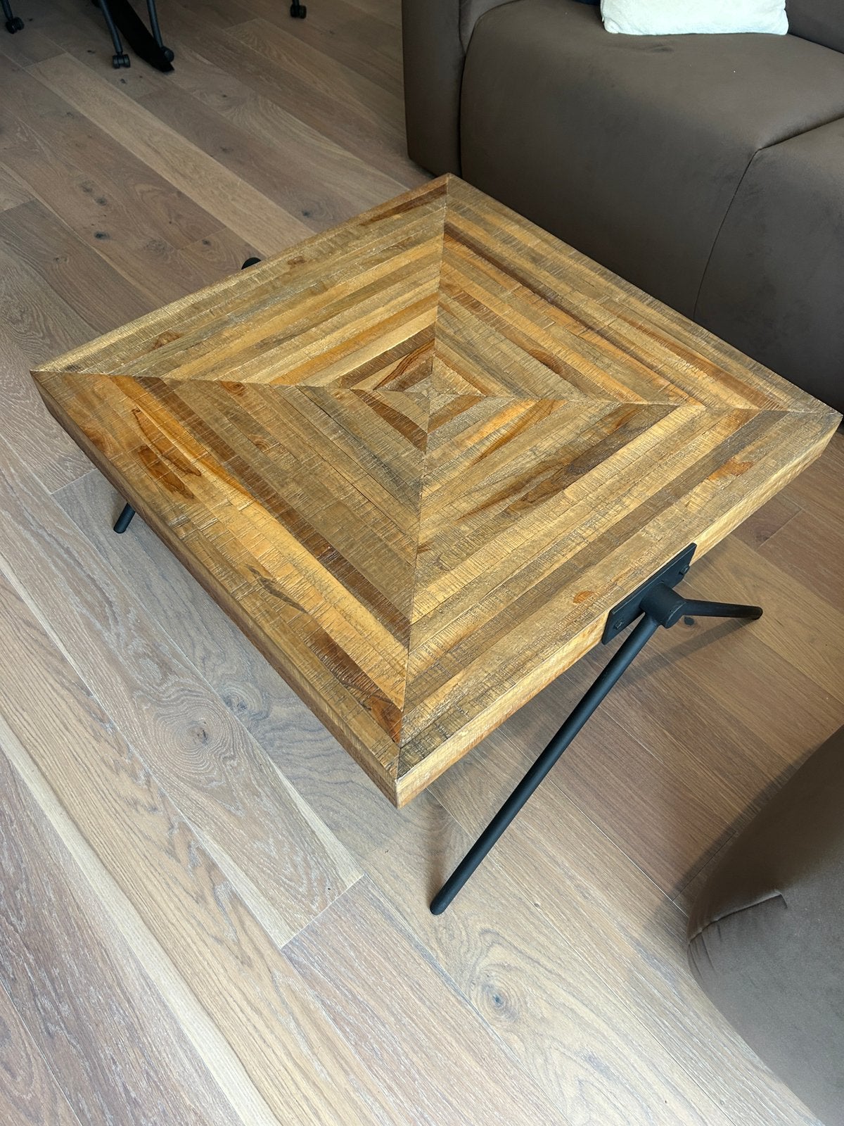 Houten salontafel, Ophalen, 50 tot 100 cm, Vierkant, 50 tot 100 cm