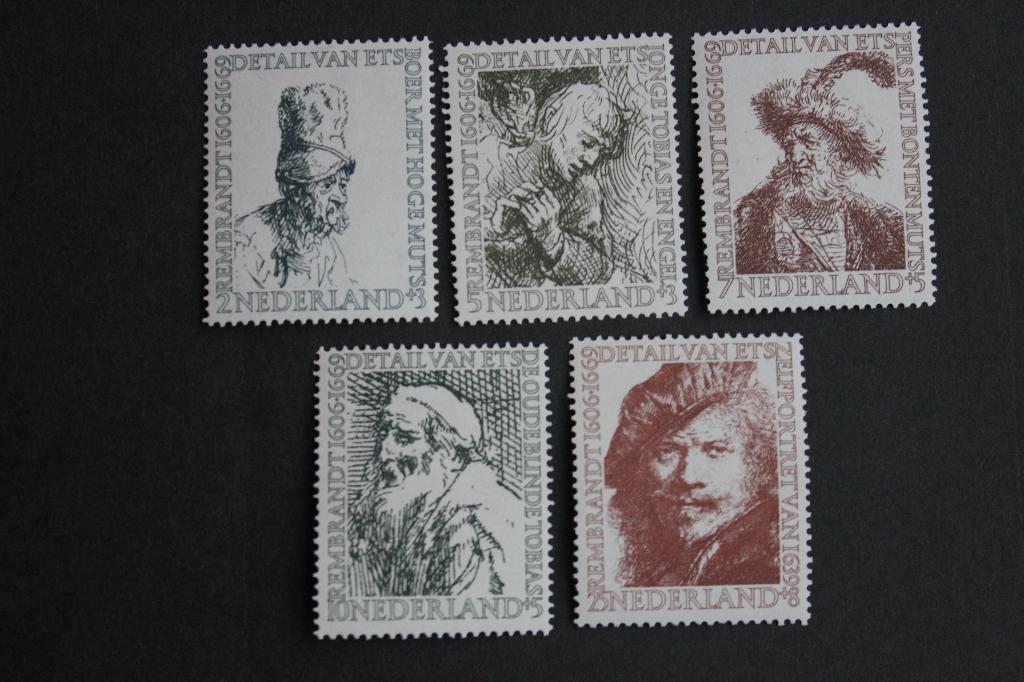671-675 Zomerzegels Rembrandt 1956 Postfris, Ophalen of Verzenden, Na 1940, Postfris