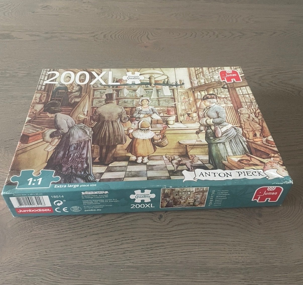 Jumbo Anton Pieck Puzzel 200XL - De Bakkerij, Ophalen of Verzenden, Minder dan 500 stukjes, Gebruikt, Legpuzzel