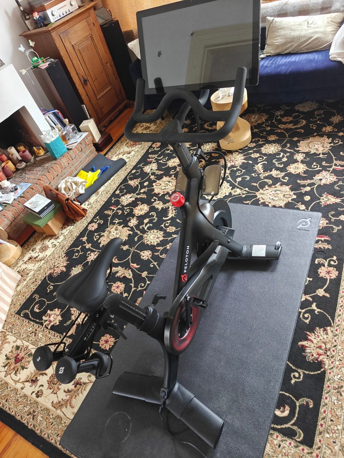 Peloton Bike (3e generatie) met scherm en extra's, Ophalen, Armen, Spinningfiets, Zo goed als nieuw