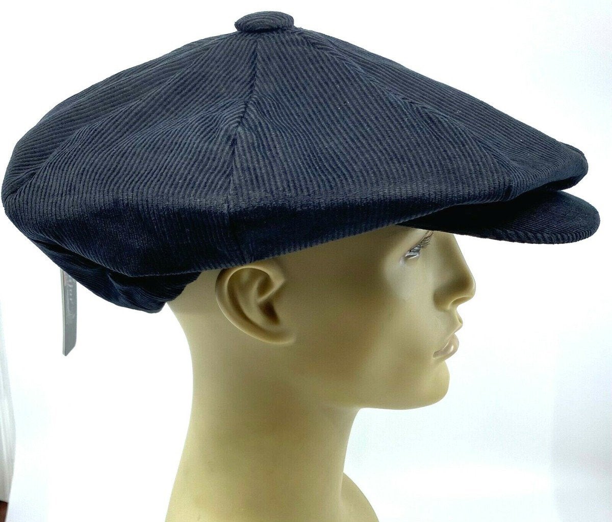 Peaky Blinders Gatsby Pet Hoed Oversized Cord Zwart big hat, Kleding | Heren, Nieuw, H, H, H