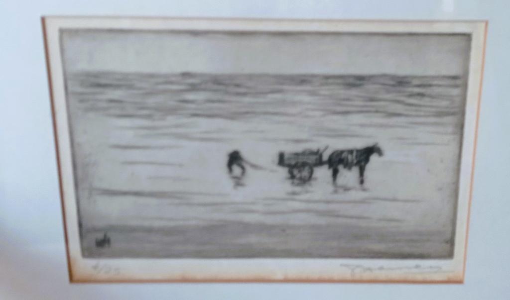 Ets Kokkel vissers van Johan Hemkes, Antiek en Kunst, Kunst | Etsen en Gravures, Ophalen of Verzenden, Dagelijks leven, Ets, 1900 - 1949