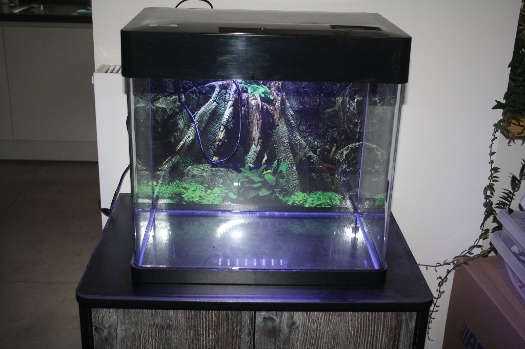 Aquarium superfish panorama 50 met dubbele onderkast, Dieren en Toebehoren, Ophalen, Gebruikt, Leeg aquarium, Superfish