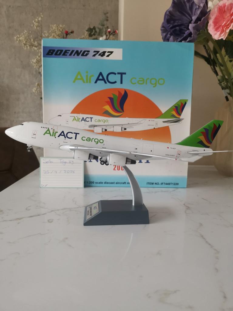 Air ACT Cargo B747-400F Inflight200 1:200 IF7449T1220 TC-ACF, Overige merken, 1:200 of kleiner, Nieuw, Ophalen of Verzenden