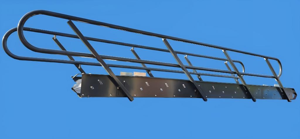 Metalen stalen trap 3.60m. Uniek verstelbaar evt met plateau, Ophalen, Gebruikt, Trap, 2 tot 4 meter