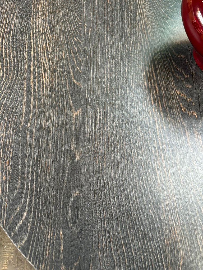 Ovale Eettafel Zwart Hout Modern CS26538, 100 tot 150 cm, 200 cm of meer, Zo goed als nieuw, Vijf personen of meer