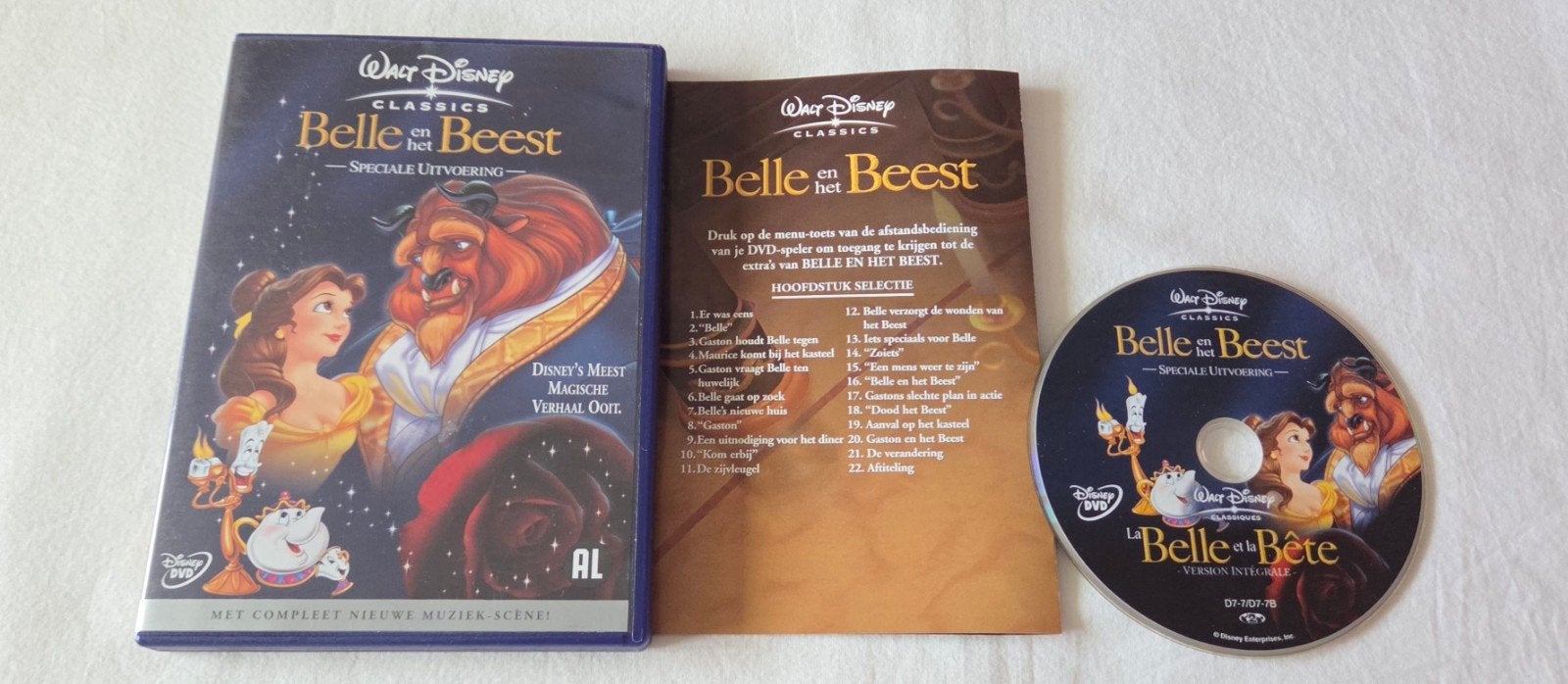 Walt Disney Belle En Het Beest Dvd Cartoon/Animatie, Alle leeftijden, Ophalen of Verzenden, Zo goed als nieuw, Europees