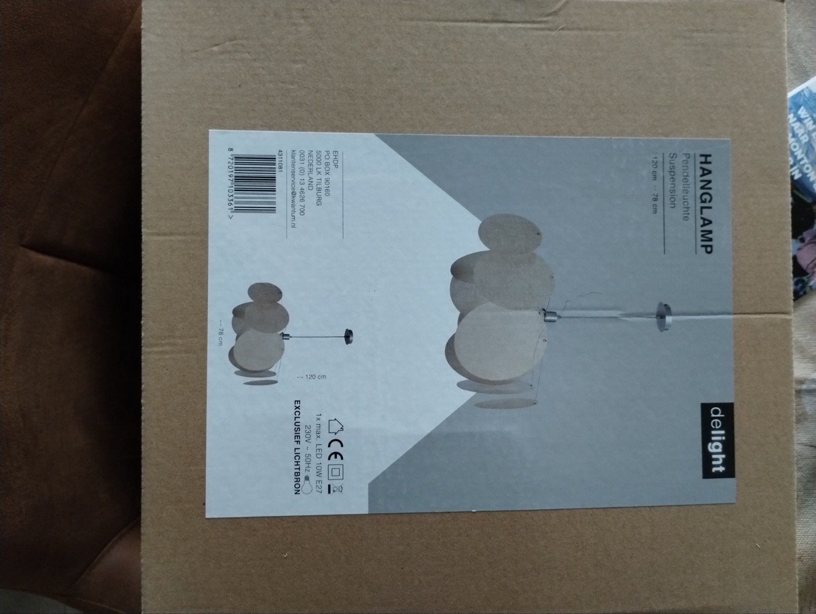 Delight Hanglamp - Moderne Pendelleuchte E27, Nieuw, Metaal, Modern, E27 (groot)