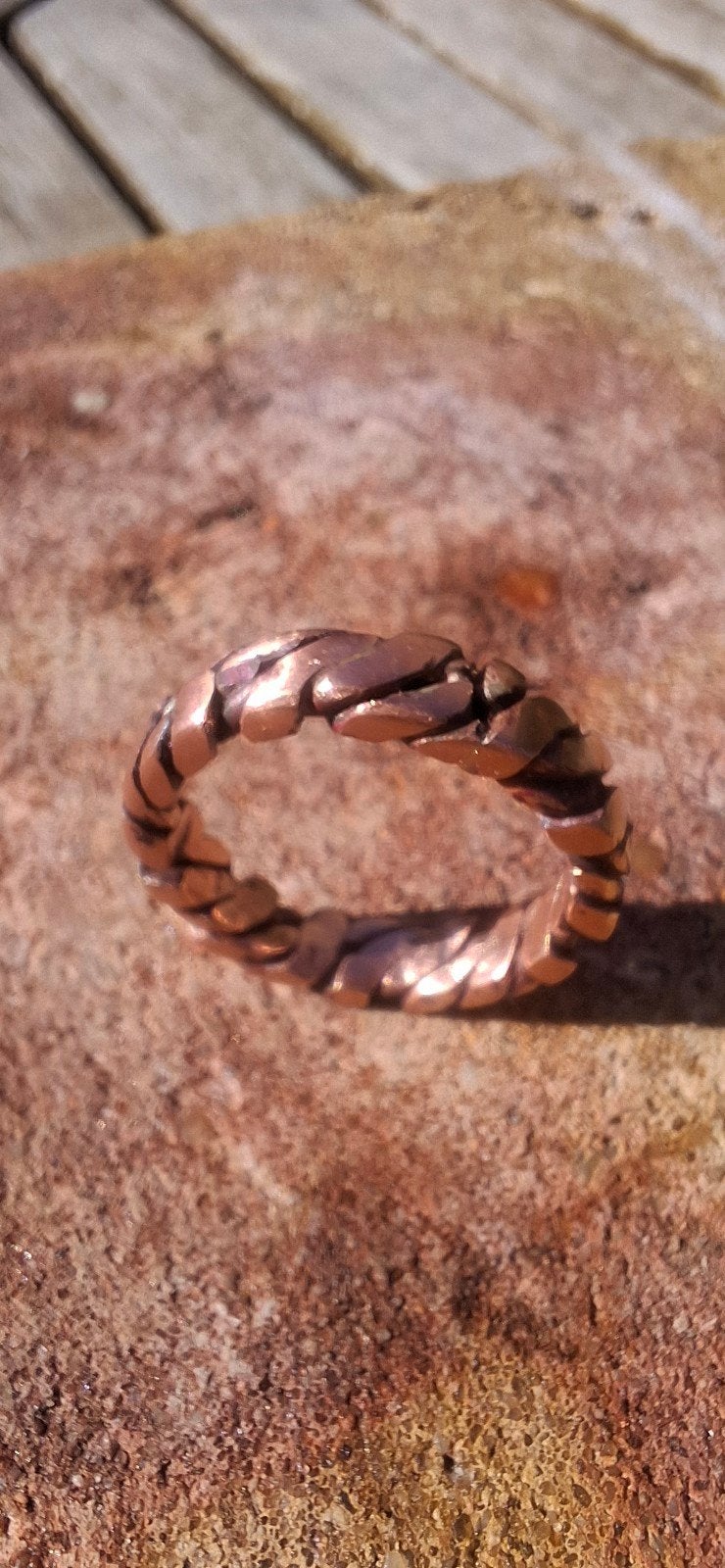 Handgemaakte koperen ring - Uniek en stijlvol, Overige kleuren, Nieuw, Ophalen of Verzenden, Dame of Heer