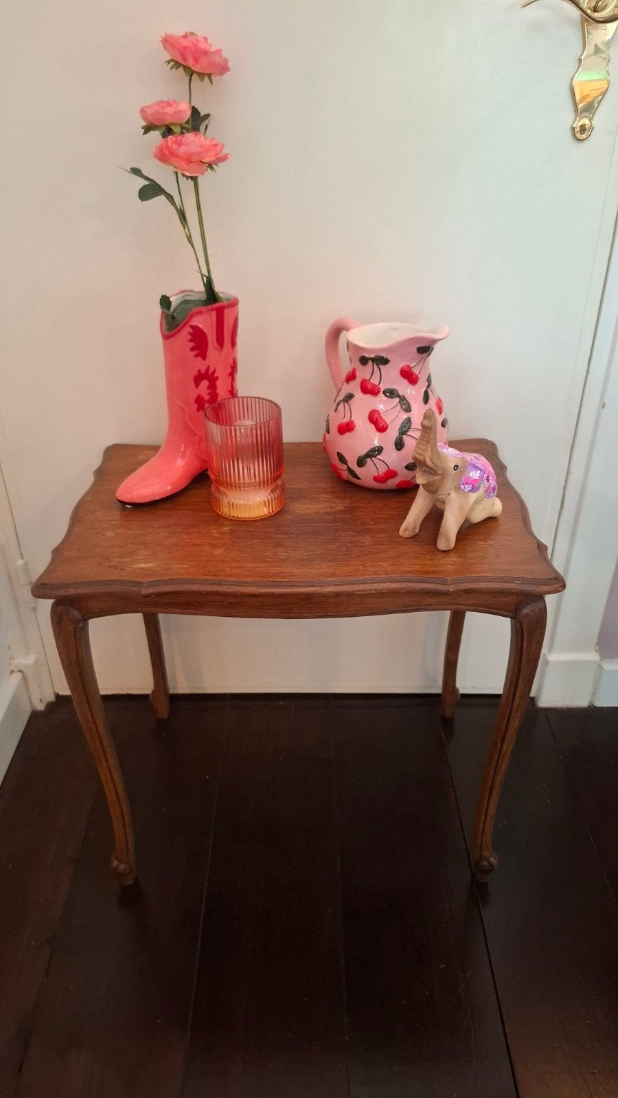Salontafeltje plantentafel bijzettafel tafel queen ann hout, Ophalen of Verzenden, 25 tot 50 cm, Rechthoekig, 50 tot 100 cm