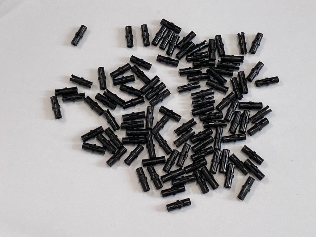 Partij 100x nieuwe zwarte Lego Technic pin, Overige thema's, Lego, Nieuw, Ophalen of Verzenden