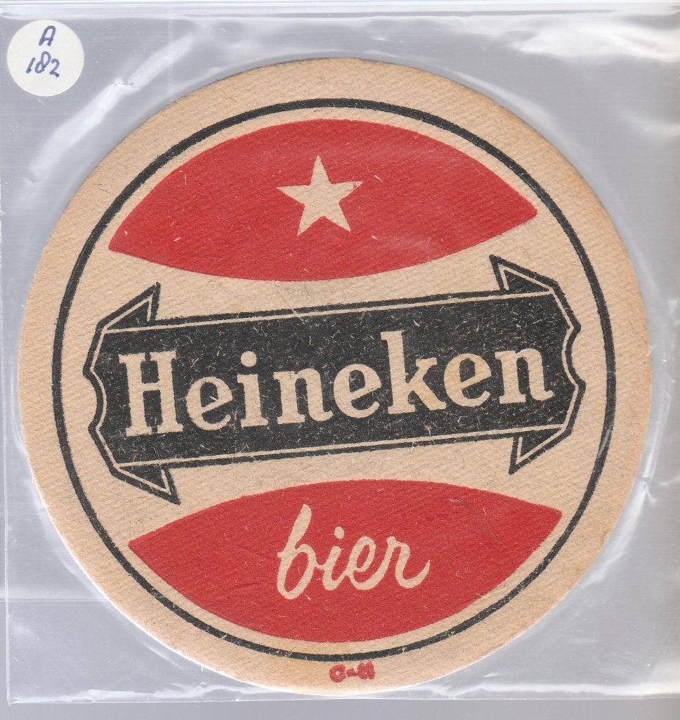 Bierviltje Heineken A 182, Verzenden, Gebruikt, Viltje(s), Heineken
