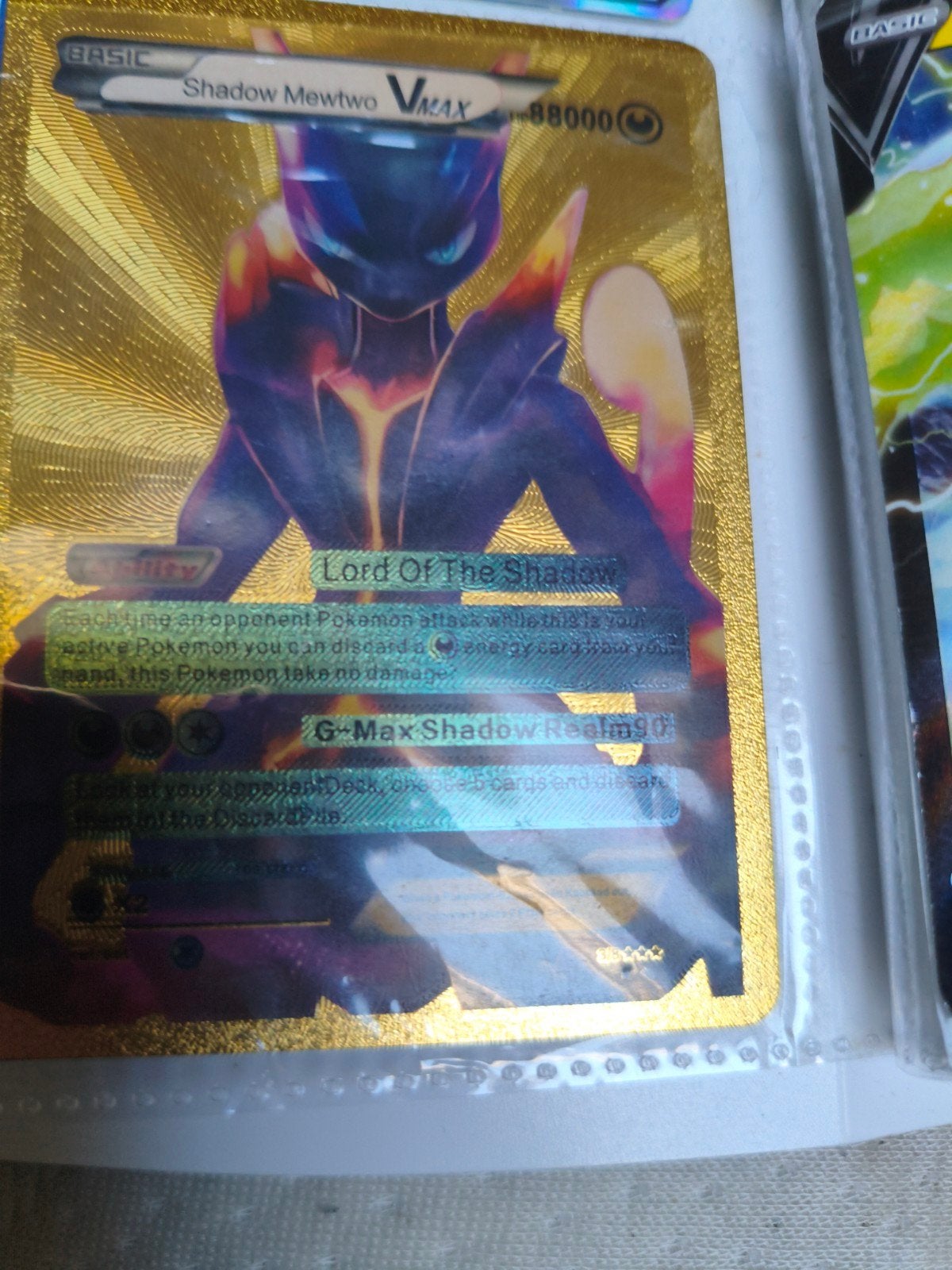Shadow Mewtwo VMAX Pokémon Kaart - Lord Of The Shadow, Ophalen, Zo goed als nieuw, Foil