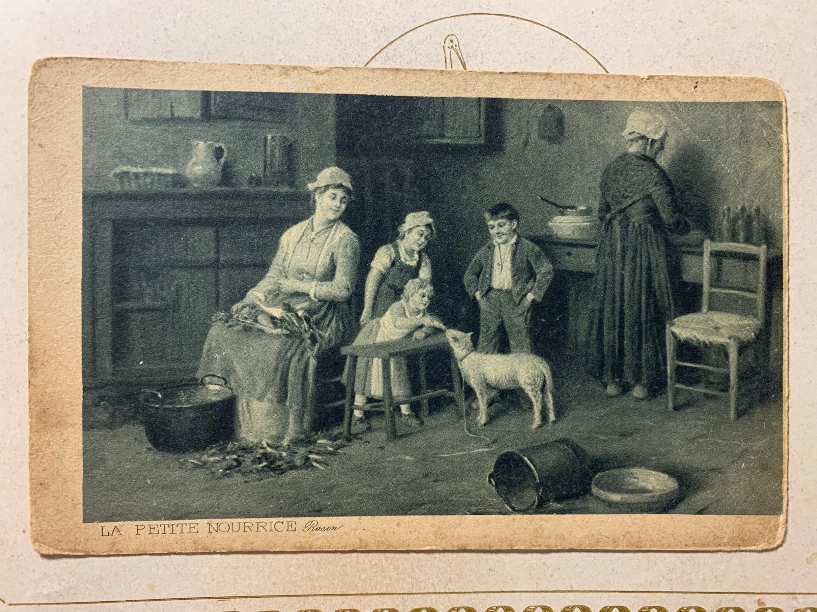 La petite nourrice - lam krijgt de fles (CB), Ophalen of Verzenden, Voor 1920, Ongelopen, Kinderen
