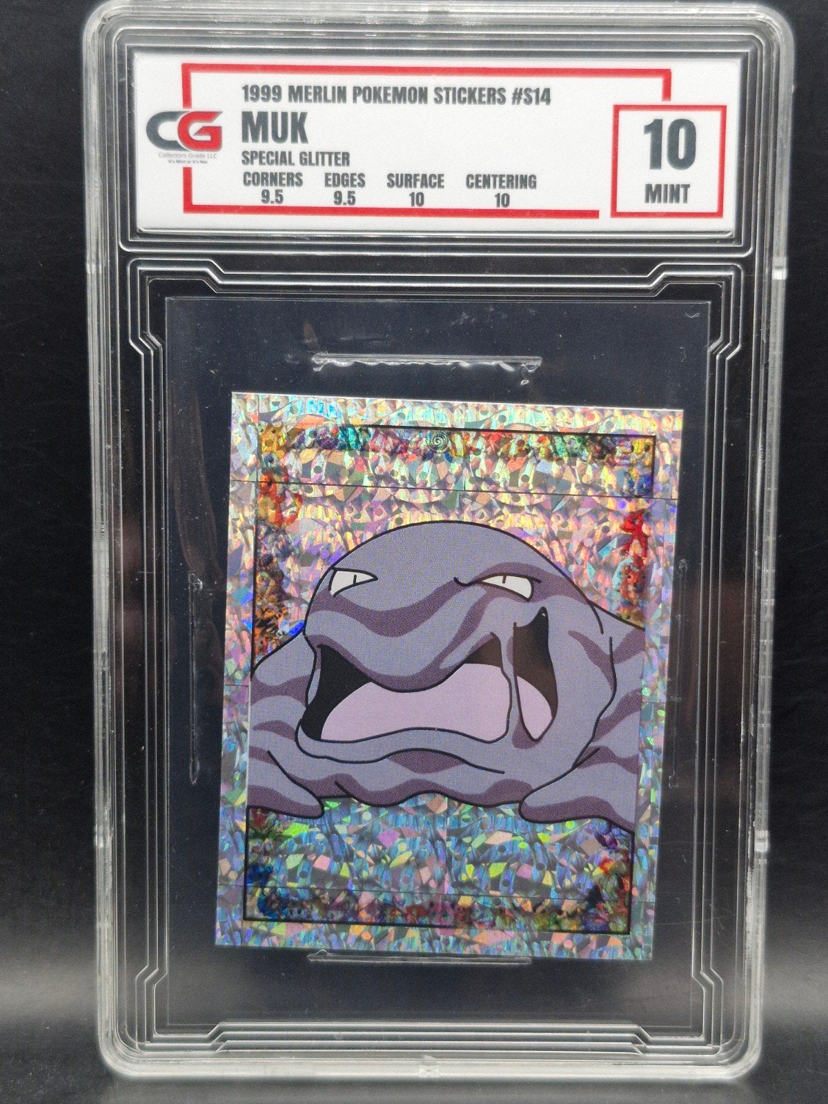 Muk 1999 pokemon sticker special glitter  CG 10 mint, Verzenden, Zo goed als nieuw, Losse kaart