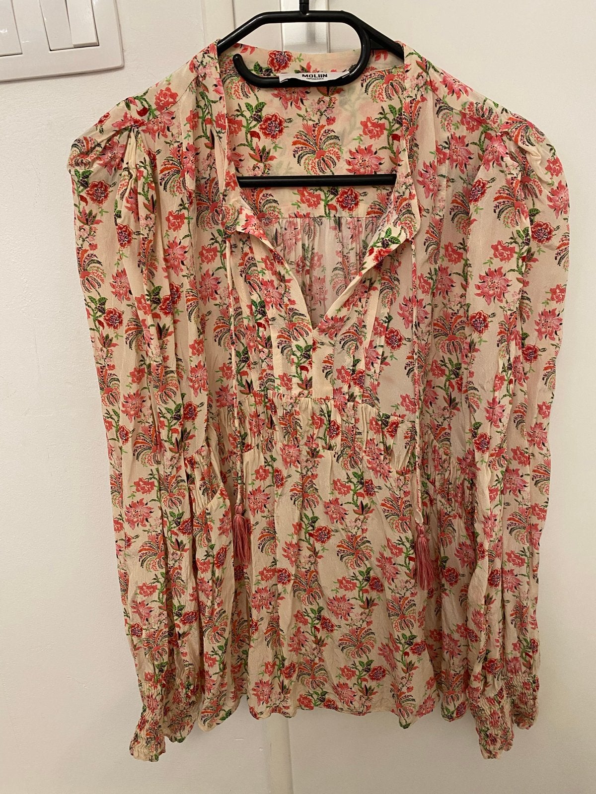 Moliin Copenhagen bloemenjurk maat S, Kleding | Dames, Beige, Ophalen of Verzenden, Zo goed als nieuw, Maat 36 (S)