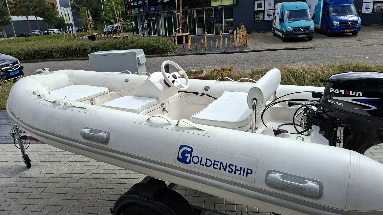 Venus 360 RIB + Parsun 9.8pk 4takt, set uit 2021., Gebruikt, Inclusief motor, Ophalen, Polyester/glasvezel