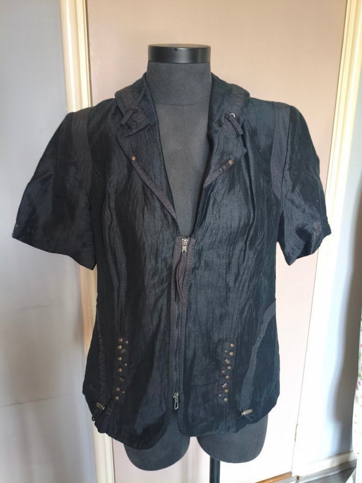 Bonita zwart blazer jasje met korte mouwen, Zwart, Maat 42/44 (L), Bonita, Ophalen of Verzenden