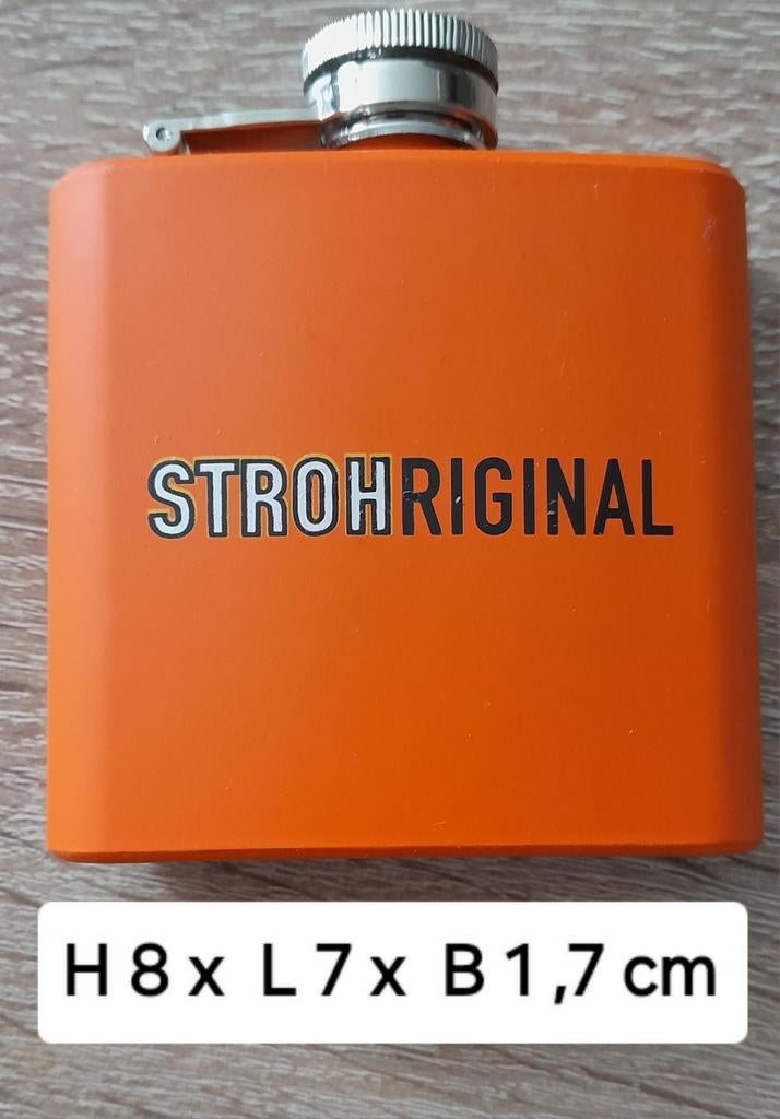 Oranje platvinkie StrohRiginal heupflesje, Ophalen, Nieuw