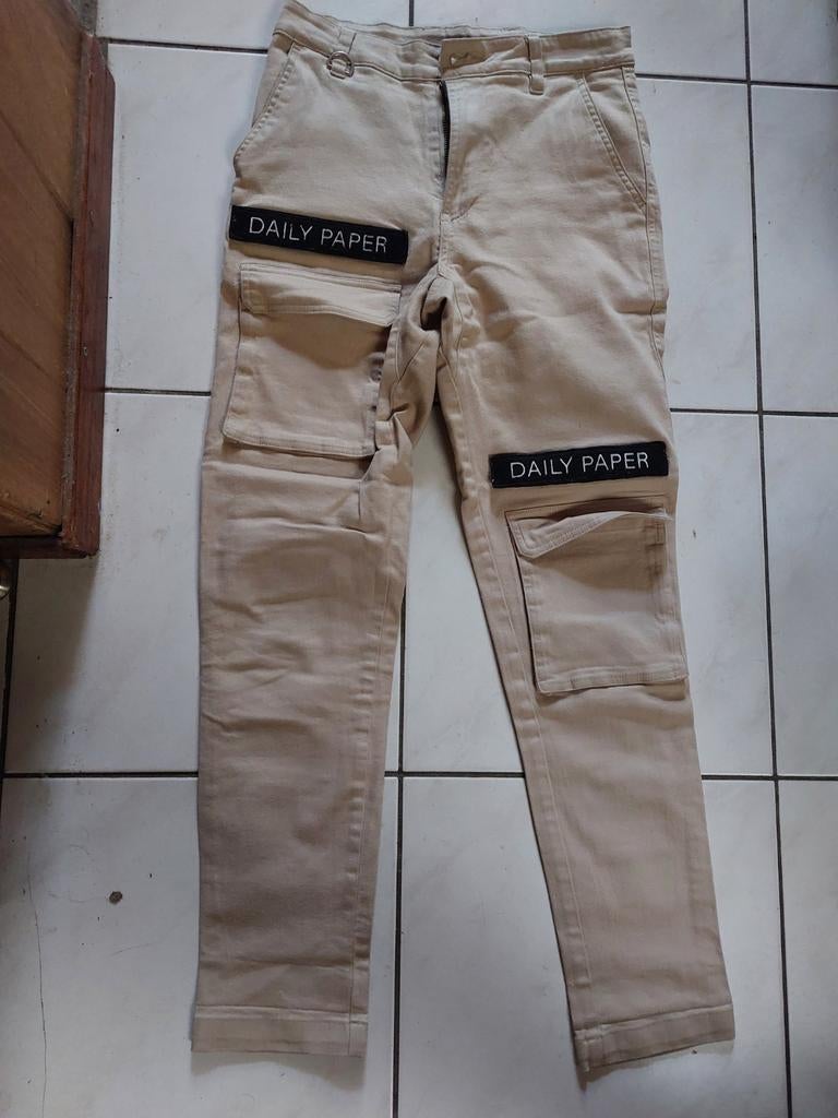 Daily Paper Cargo Broek - Beige - Maat XS, Beige, Daily Paper, Ophalen of Verzenden, Zo goed als nieuw