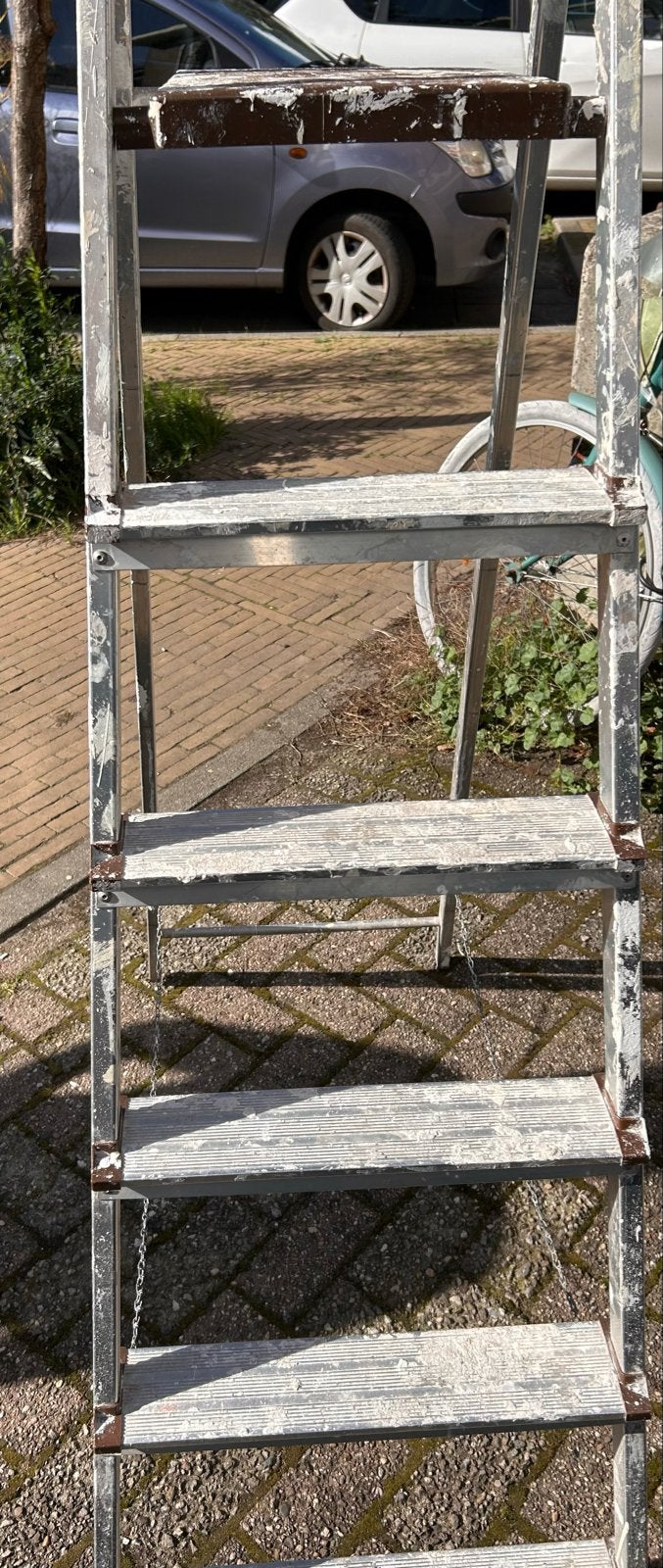 Stevige gebruikte hoge trap - ideaal voor klussen, Ophalen, Gebruikt, Trap, .