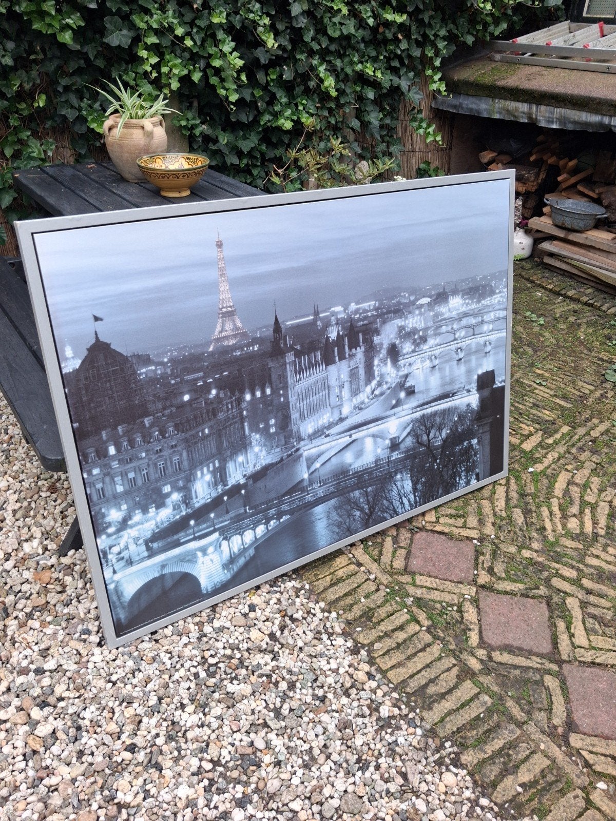 Ikea vishult Parijs Eiffeltoren, Huis en Inrichting, Ophalen, Gebruikt, Minder dan 50 cm, Schilderij