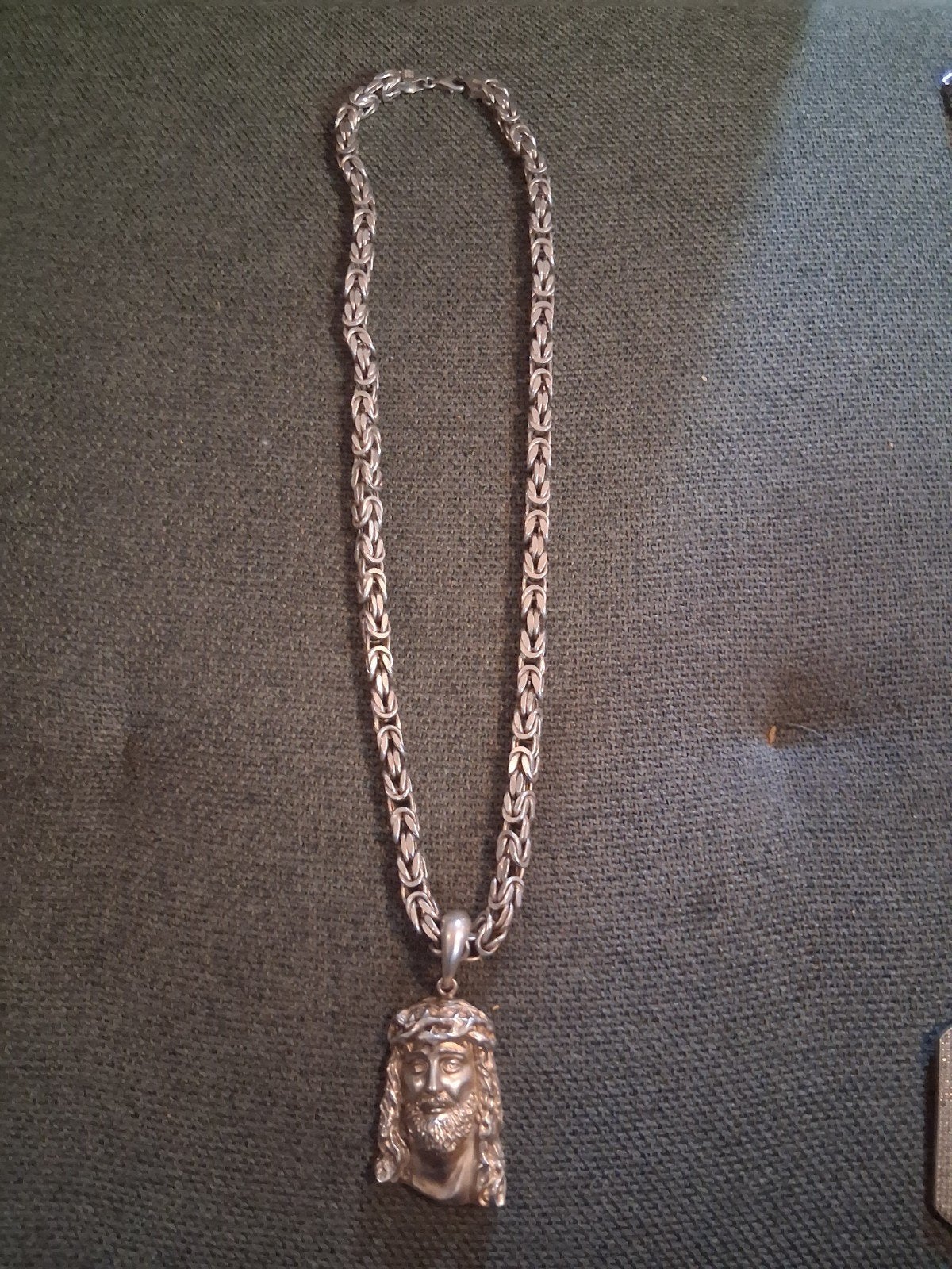 Zilveren Koningsketting met Jezus Hanger - 925 Zilver, Sieraden, Tassen en Uiterlijk, Overige voorstellingen, Ophalen of Verzenden