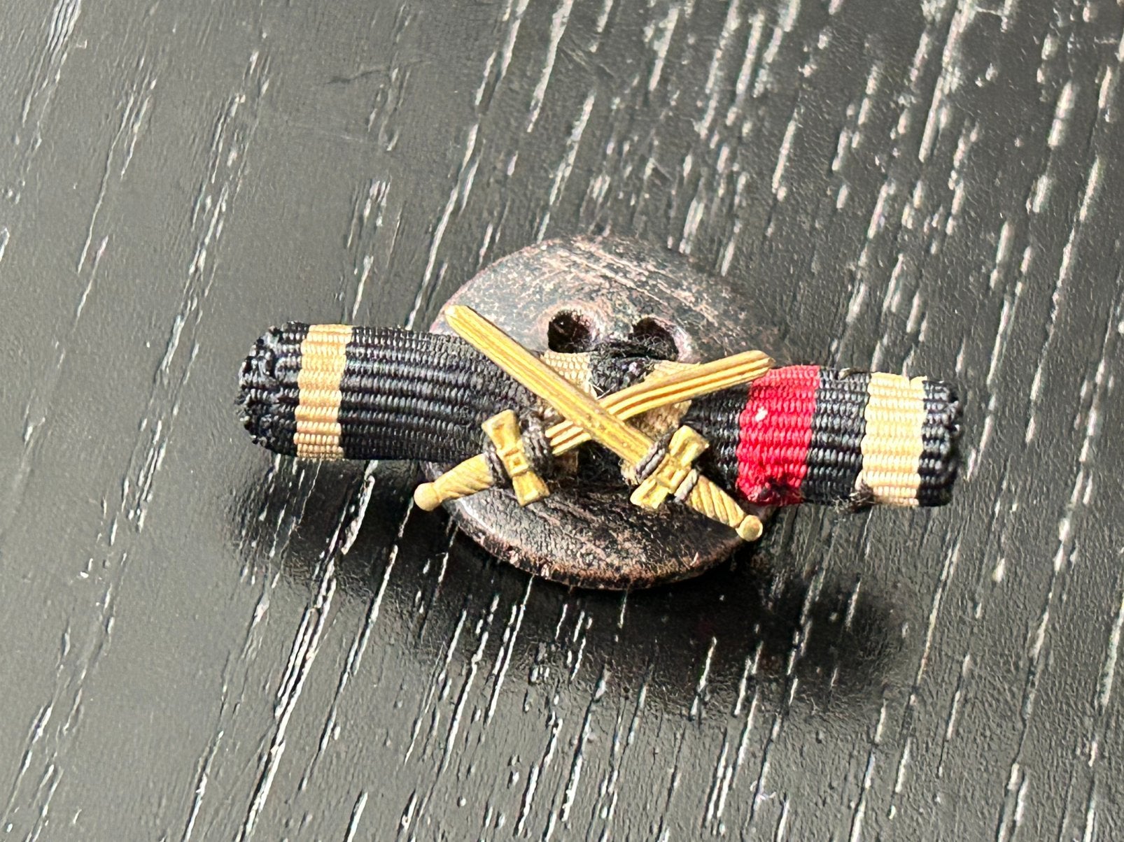 Duitse WO1 EK2/Frontkämpfer knoopsgat medaille, Verzamelen, Militaria | Algemeen, Ophalen of Verzenden, Landmacht, Duitsland, Lintje, Medaille of Wings