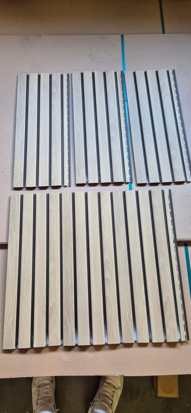 Kunstof gevelbekleding - licht eiken look - latjesprofiel, Ophalen of Verzenden, Nieuw, HPL, Minder dan 20 mm