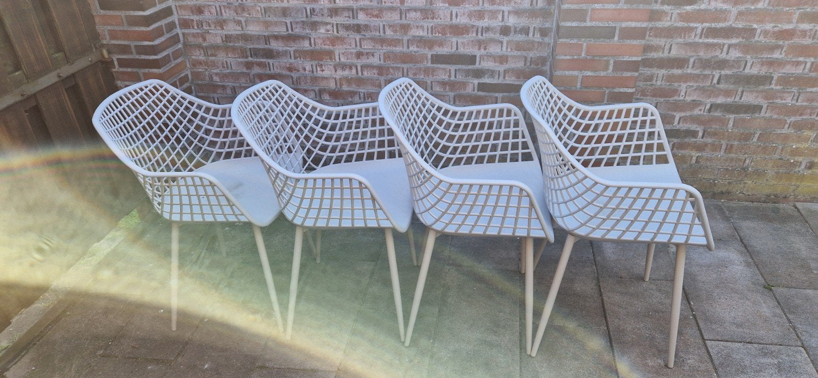 Set van 4 tuinstoelen, Modern design, Overige kleuren, Ophalen of Verzenden, Vier