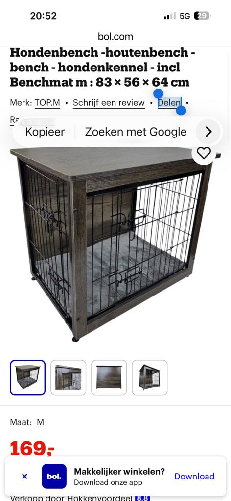 Hondenbench /bijzettafel. XXL, Ophalen, Zo goed als nieuw