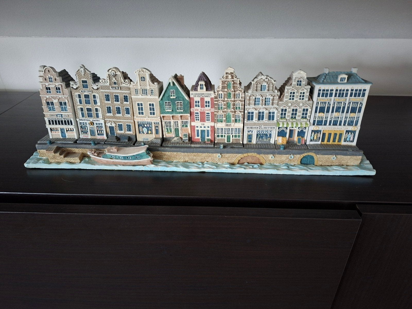 Amsterdam grachtenpandjes miniatuur - Decoratie € 50,00, Meerkleurig, Nieuw, Ophalen of Verzenden, Klassiek