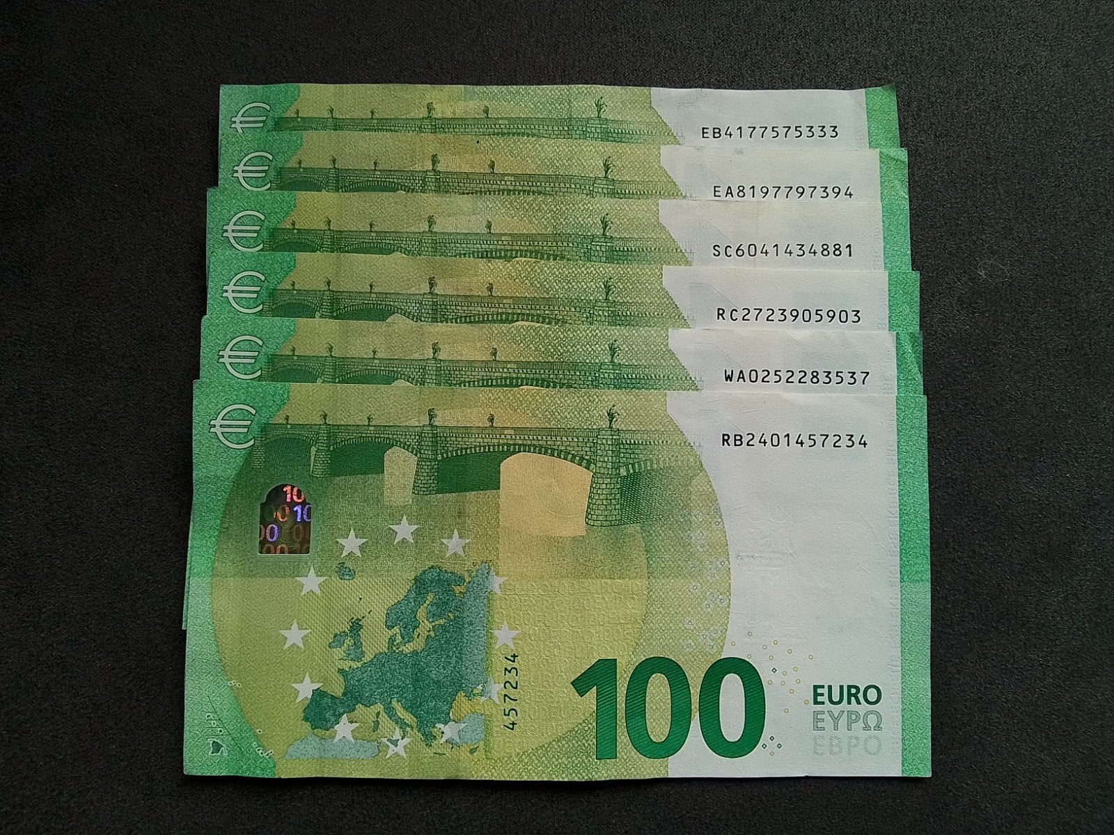 100 eurobiljet 2019- 6 Landen en veel meer eurobiljeten, Postzegels en Munten, Ophalen of Verzenden, Overige landen, 100 euro